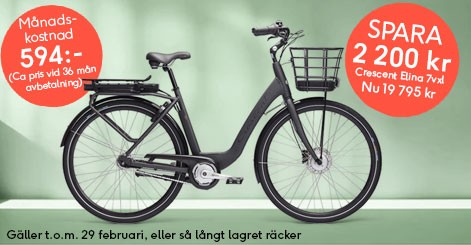 Sveriges mest sålda elcykel Elina, nu med rabatt